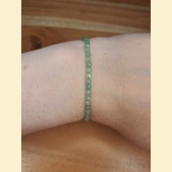 Bracelet "minéral étincelant" aventurine verte