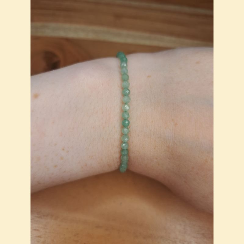 Bracelet "minéral étincelant" aventurine verte Bracelet "minéral étincelant" aventurine verte
