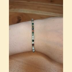 Bracelet "minéral étincelant" agate indienne