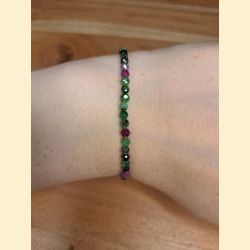 Bracelet "minéral étincelant" en rubis zoiste