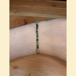 Bracelet "minéral étincelant" turquoise africaine