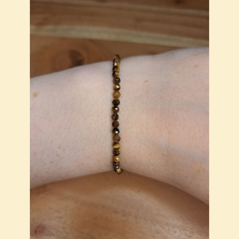 Bracelet "minéral étincelant" œil de tigre Bracelet "minéral étincelant" œil de tigre
