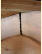 Bracelet "minéral étincelant" obsidienne dorée