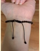 Bracelet "minéral étincelant" obsidienne dorée