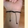 Bracelet "minéral étincelant" obsidienne dorée