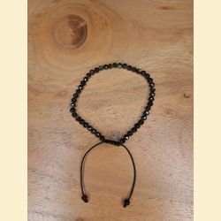 Bracelet "minéral étincelant" obsidienne dorée