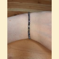 Bracelet "minéral étincelant" cordiérite
