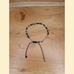 Bracelet "minéral étincelant" quartz tourmaline