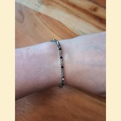 Bracelet cristal gris