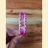 Manchette macramé rose
