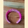 Manchette macramé rose