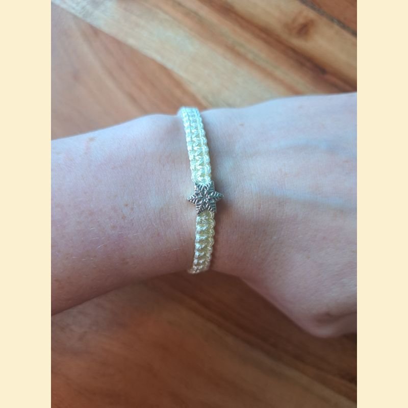 Bracelet macramé blanc