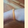 Bracelet macramé jaune métallisé