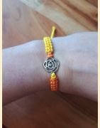 Bracelet macramé jaune et orange