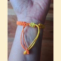 Bracelet macramé jaune et orange