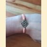 Bracelet macramé saumon