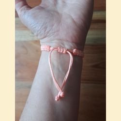Bracelet macramé saumon