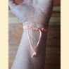 Bracelet macramé saumon