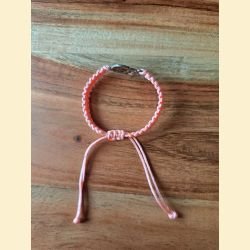 Bracelet macramé saumon