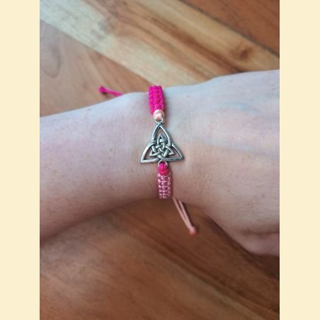 Bracelet macramé rose