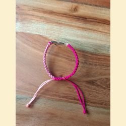 Bracelet macramé rose