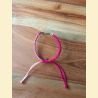 Bracelet macramé rose