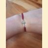 Bracelet macramé bordeaux