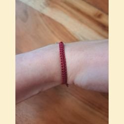 Bracelet macramé bordeaux