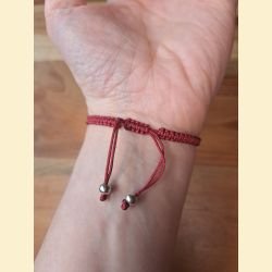 Bracelet macramé bordeaux
