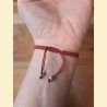 Bracelet macramé bordeaux