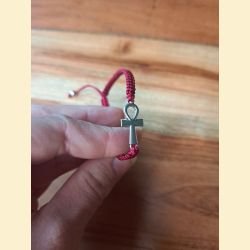 Bracelet macramé bordeaux