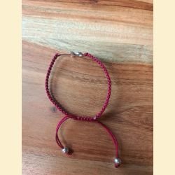 Bracelet macramé bordeaux