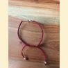 Bracelet macramé bordeaux