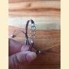 Bracelet macramé rouge, noir et blanc
