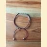 Bracelet macramé rouge, noir et blanc