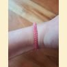 Bracelet macramé rose métallisé