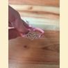 Bracelet macramé rose métallisé