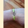 Bracelet en macramé jaune-vert