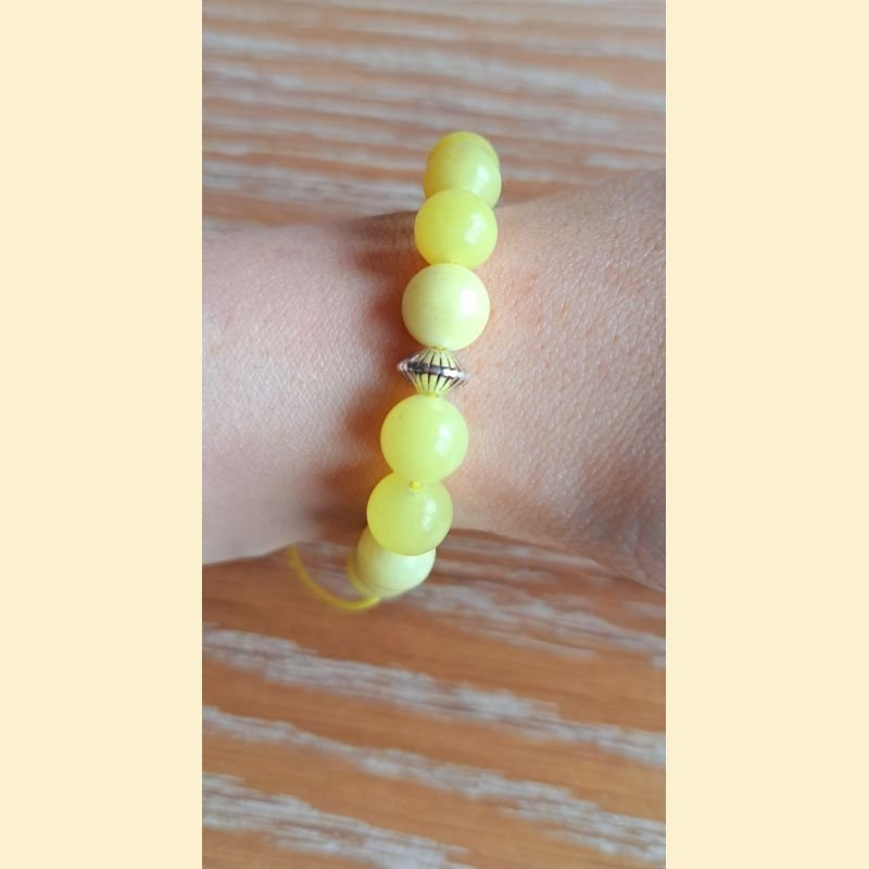 Bracelet en jade jaune d'Australie Bracelet en jade jaune d'Australie