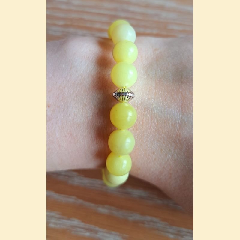 Bracelet en jade jaune d'Australie Bracelet en jade jaune d'Australie