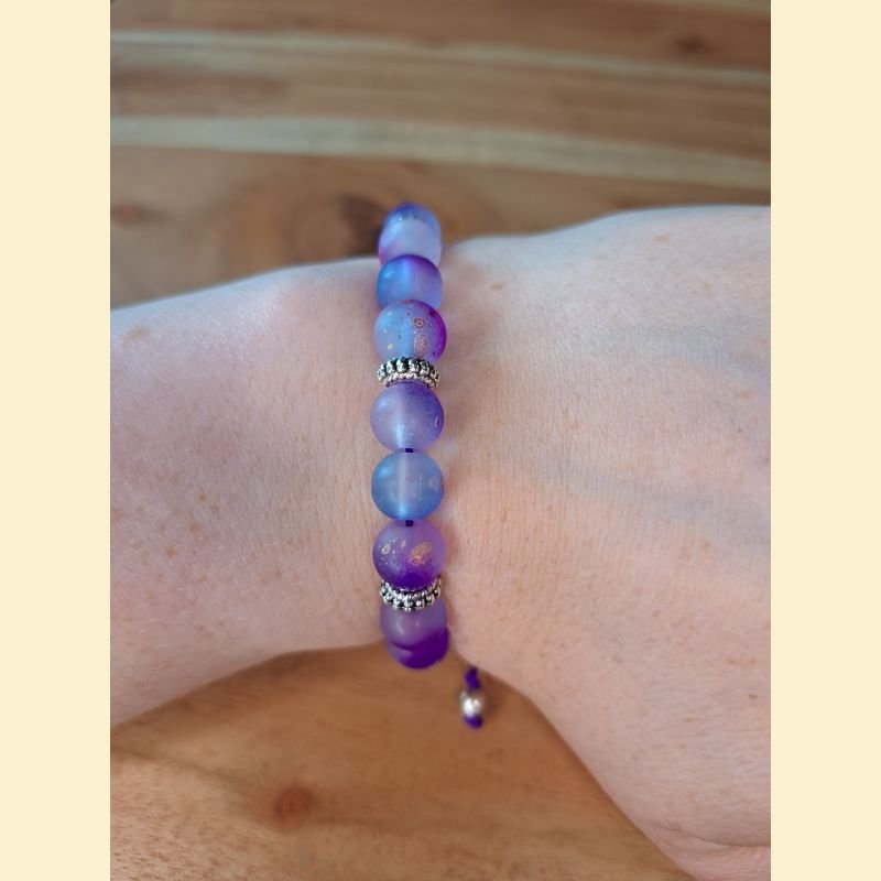 Bracelet mat mauve