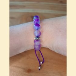 Bracelet mat mauve