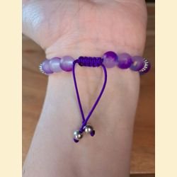 Bracelet mat mauve
