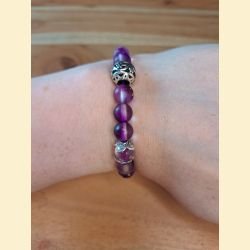 Bracelet mat fuchsia foncé