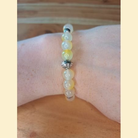 Bracelet jaune et blanc