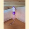 Bracelet rose et mauve