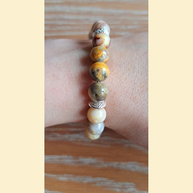 Bracelet en agate crazy lace