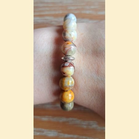Bracelet en agate crazy lace