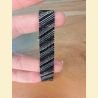 Bracelet manchette tissage de perles d'Asie noir