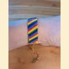 Bracelet manchette tissage de perles d'Asie arc-en-ciel